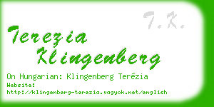 terezia klingenberg business card